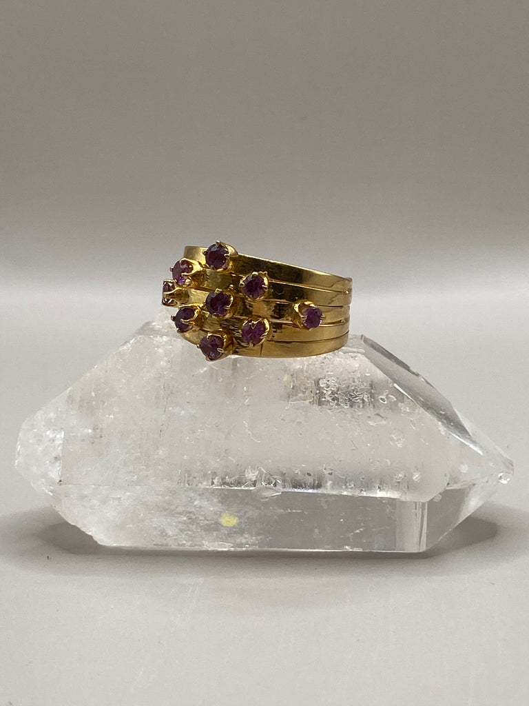 14k Gold & Pink Sapphire Ring